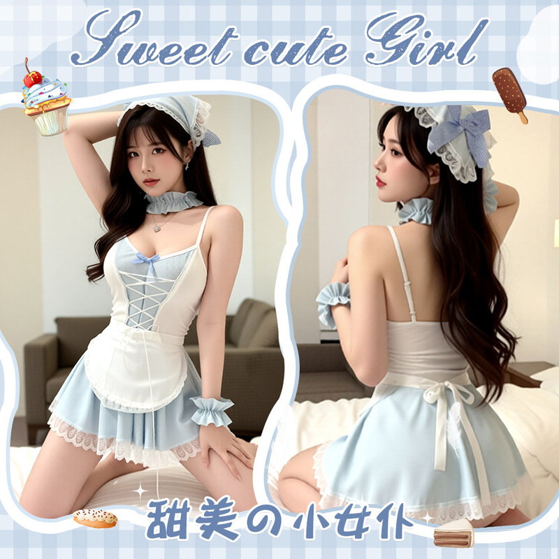 Night Listening Fragrance Sexy Lingerie Female Sexy Cute Maid Small Breasts See-Through Hot Flirting Bed Uniform Temptation Night Listening Fragrance Sexy Lingerie Female Sexy Cute Maid Small Breasts See-Through Hot Flirting Bed Uniform Temptation