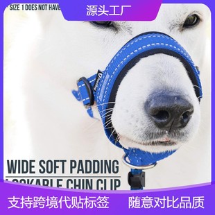 Pet Mouth Set Dog Mouth Set Adjustable Anti-Bite Anti-Lick Mask Dog Mouth Set Training with Pet Traction suit