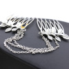 Long metal chain, hair accessory with tassels, wholesale, European style