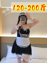 200斤胖MM情趣内衣性感制服诱惑女仆套装围裙网纱露背女佣服舞台