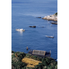 國內風景東極島攝影圖 大海藍色牆貼原創島嶼畫芯海報