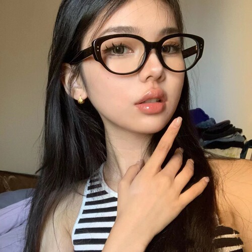 Black frame glasses myopia plain frame gm anti-radiation and anti-blue light glasses for women fashion eye frame flat glasses for men