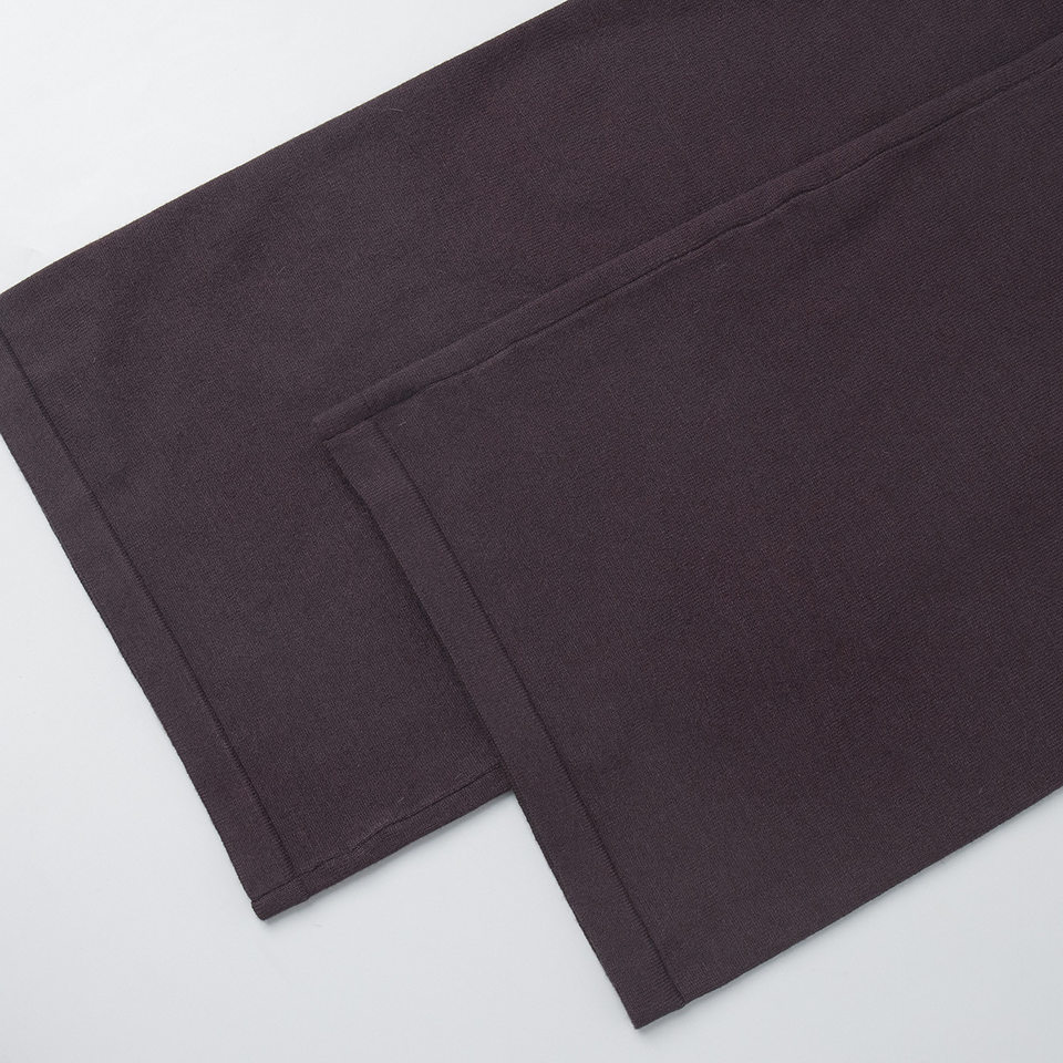 Bộ cardigan dệt kim nữ tay dài dáng ôm kèm quần dài cạp thấp — Màu xanh hải quân, màu sô cô la, màu xám đậm, quả mơ chi tiết 20