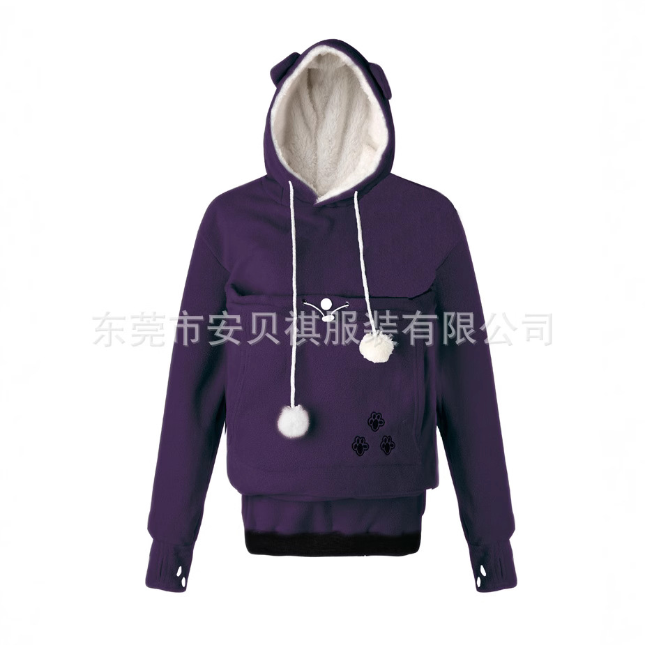 Sudadera con capucha para mascotas (perros y gatos) con forro polar grueso, éxito de ventas transfronterizo, estilo europeo y americano, informal y popular para mujer