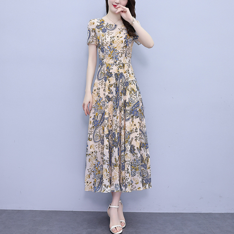 Silk Mulberry Silk Dress Women's Summer Brand 2025 New Style Covering Flesh Thin High-End Temperament Middle-Aged Mom Skirt