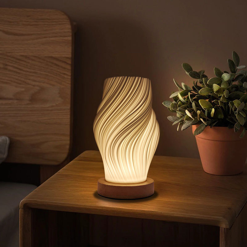 Nordic Girl's Bedroom Bedside Decorative Table Lamp USB Dimmable Eye-Protection Night Light Creative Atmosphere Lamp Ornament Cross-Border