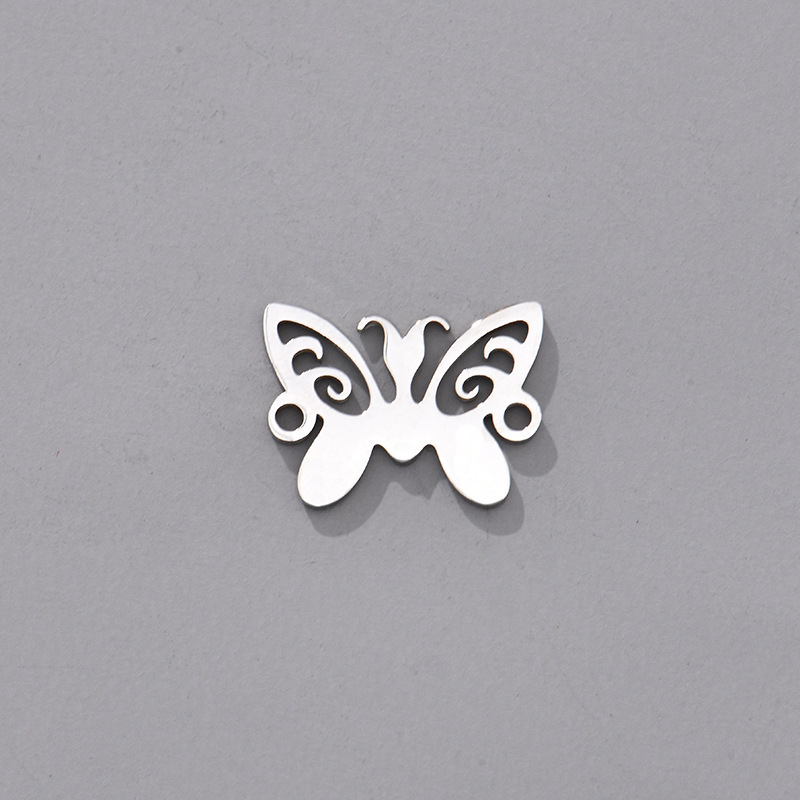 Varios accesorios de collar colgante de metal de acero inoxidable mariposa love DIY accesorios de joyería con pulsera combinada