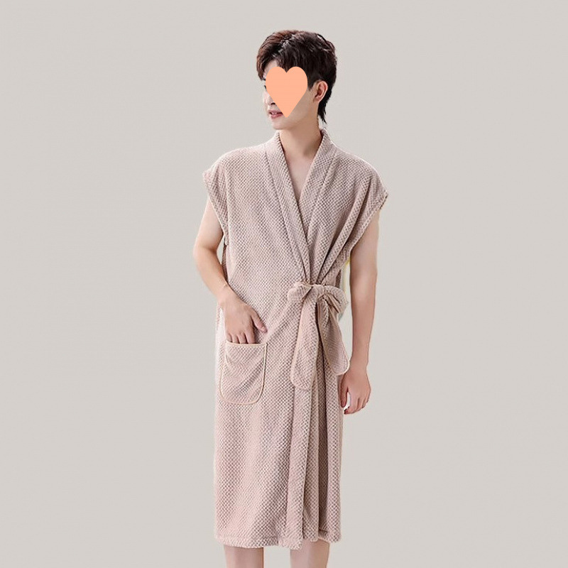 Pineapple Men's Bath Skirt Bathrobe Thickeneded Quick-Drying Bath Towel Coral Nightgown Autumn and Winter Soft New Bath Absorbent Bathrobe Pineapple Men's Bath Skirt Bathrobe Thickeneded Quick-Drying Bath Towel Coral Nightgown Autumn and Winter Soft New Bath Absorbent Bathrobe