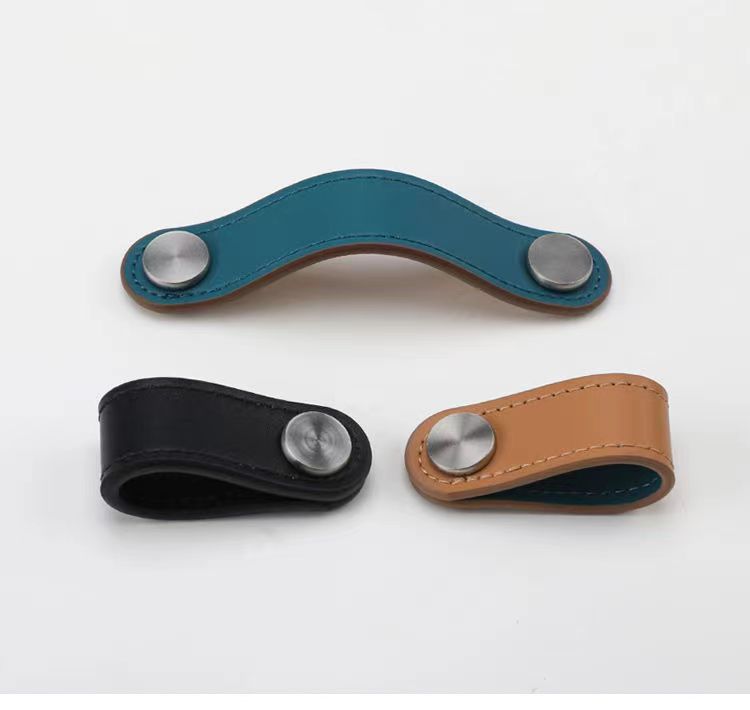 Factory Direct Sale Cartoon Color Brown Leather Cabinet Wardrobe Drawer Cabinet with Childproof Impact-Resistant Thick Small Handles