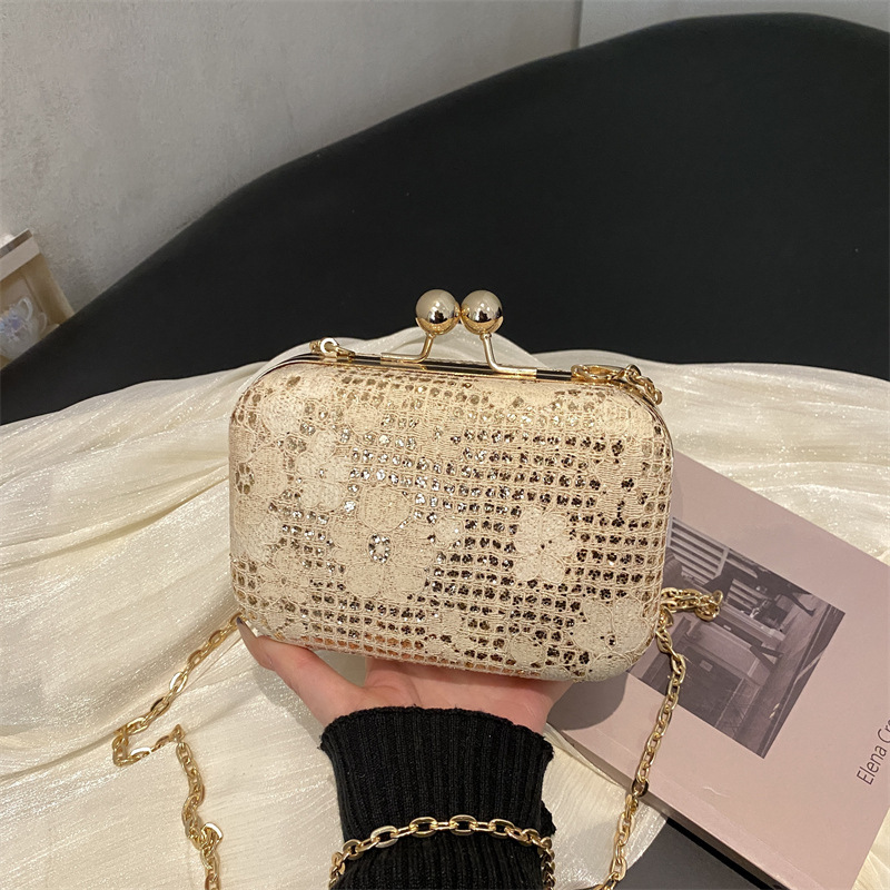 Trendy Handbag 2026 New European and American Fashion Sequin Evening Bag Niche Chain Shoulder Crossbody Bag