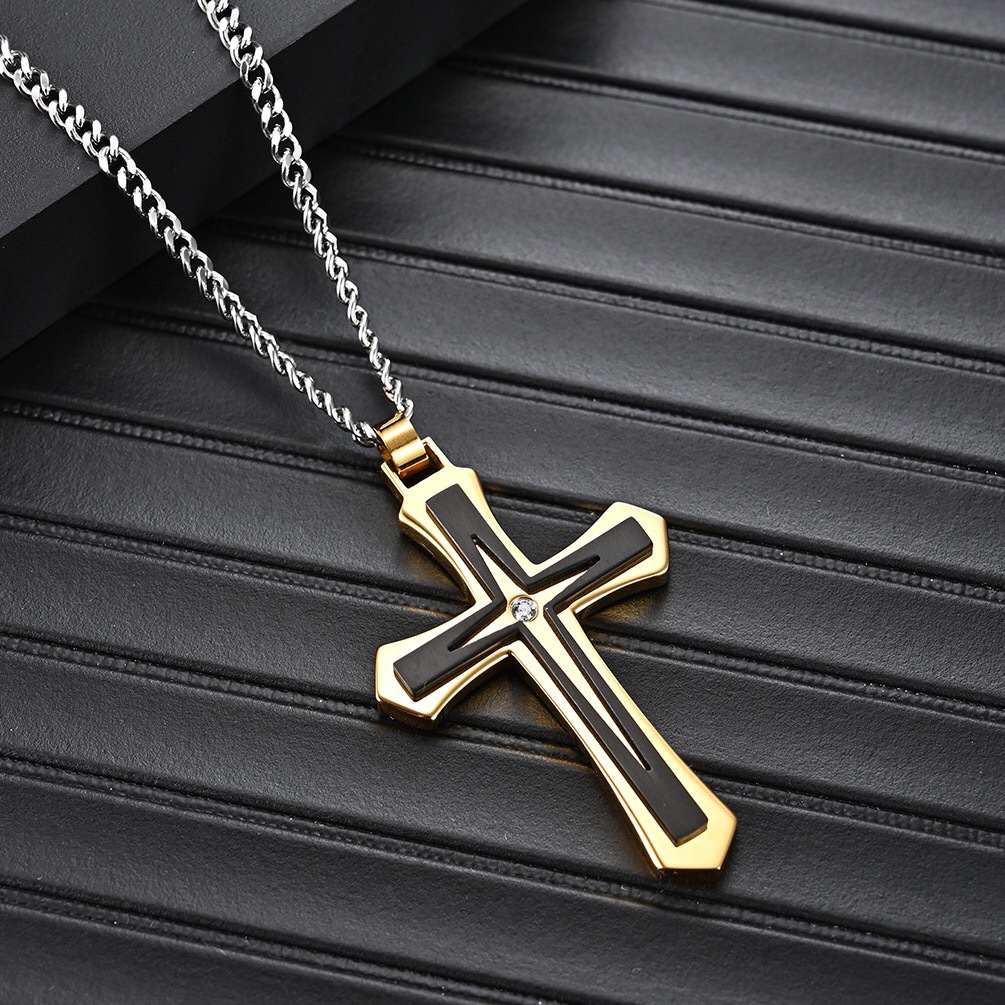 Party, Carnival, Street Occasion Hip-Hop Retro Geometric Cross Titanium Steel Plating Unisex Pendant Necklace