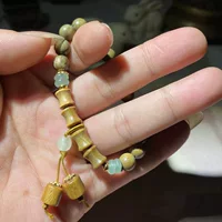 Драгоценный кулон из красного дерева и сандалового дерева с одним кругом, браслет из зеленого сандалового дерева, одинаковый браслет «сделай сам», кулон 068, бирюзовый, модный, универсальный