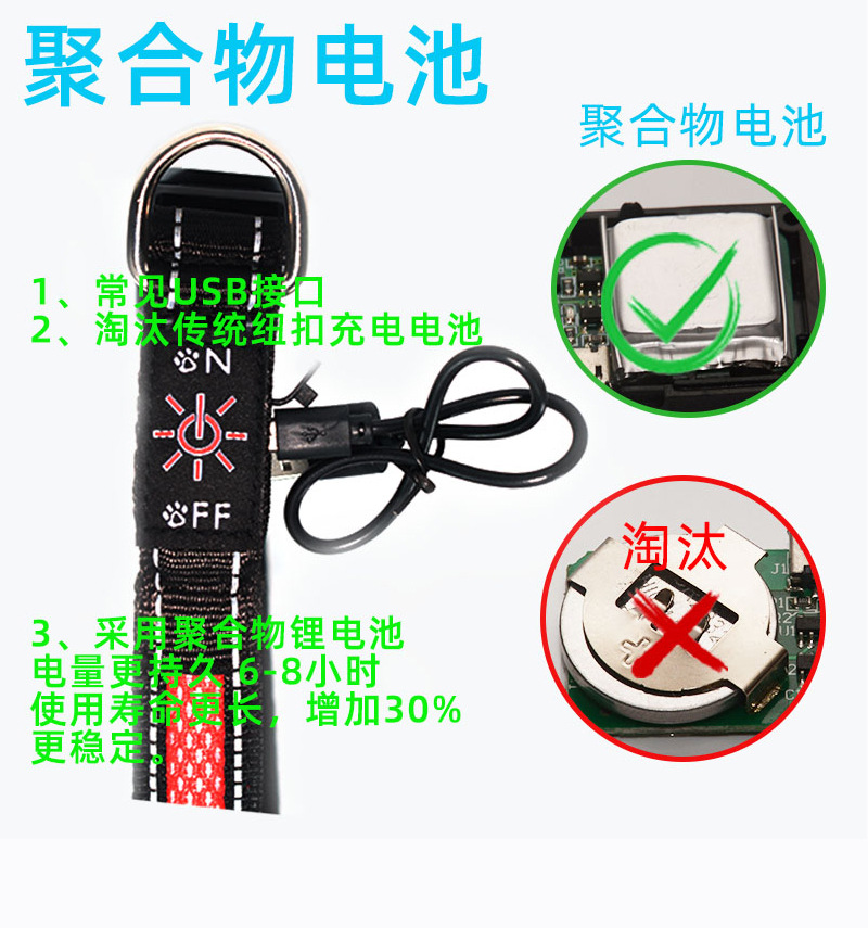 狗狗发光项圈尼龙项圈