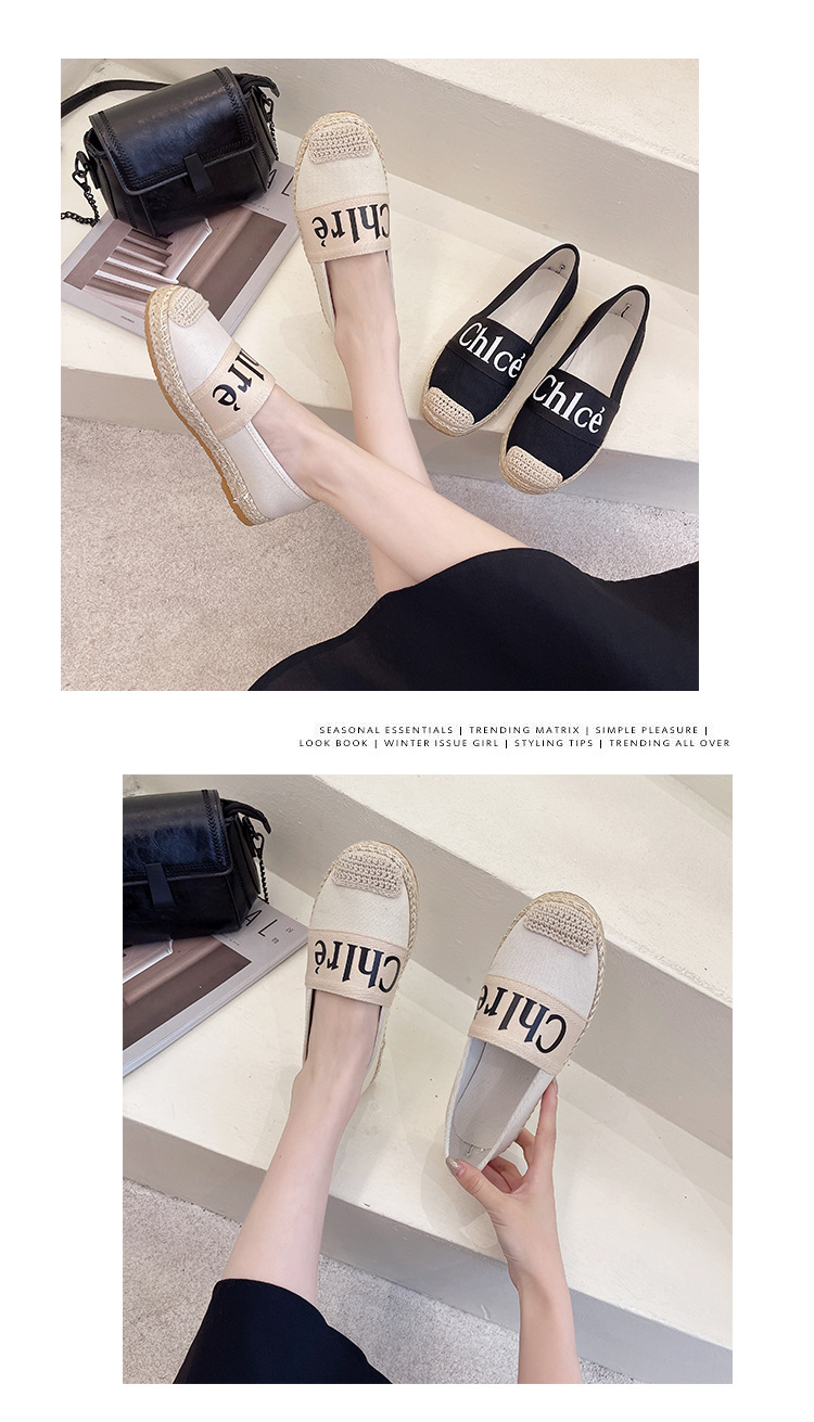 Chaussures de pêcheur pour femmes, mocassins de Style Harajuku Ins, Alphabet coréen, décontractés, plats, paresseux, nouvelle collection automne_voghion.com