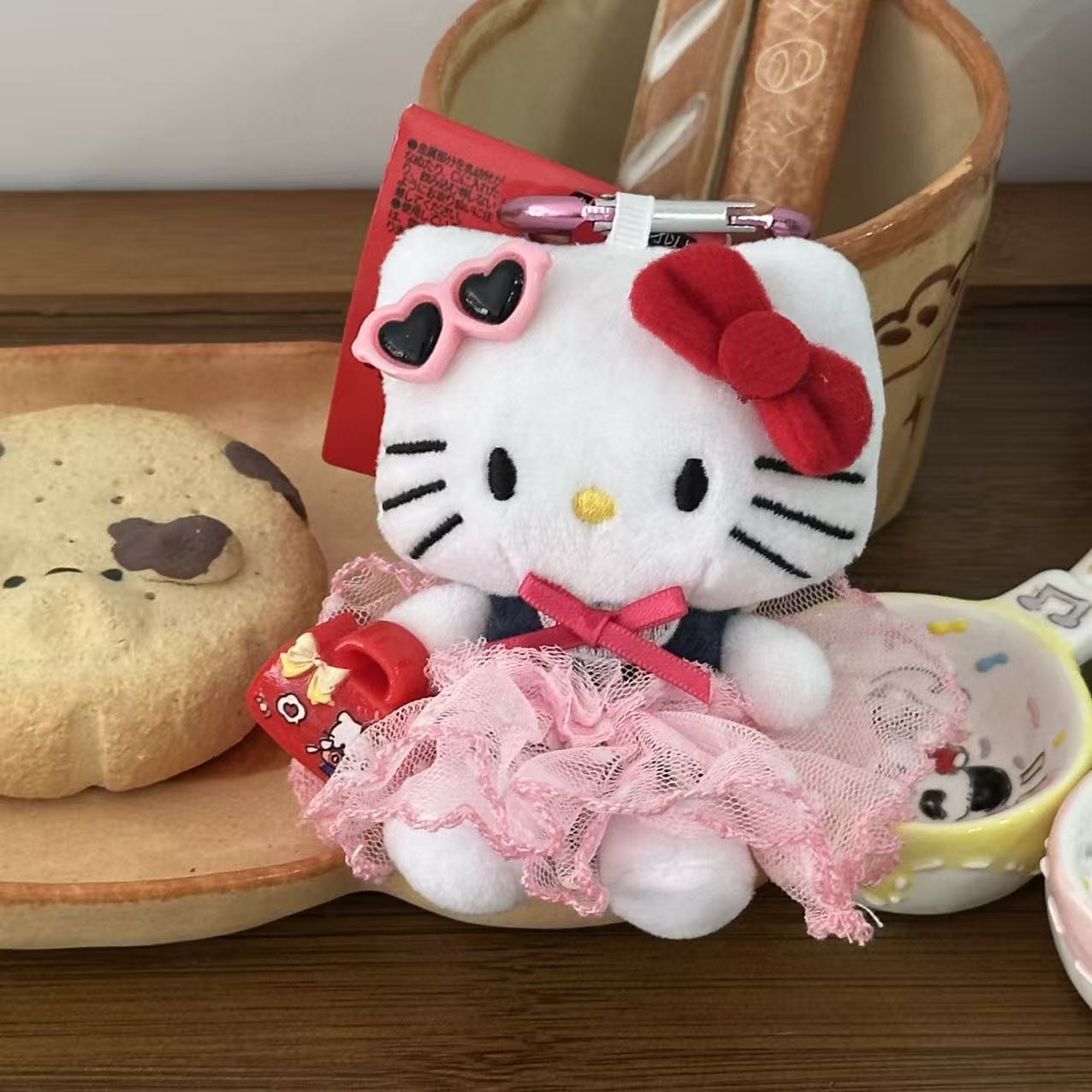 Amor hellokitty muñeca colgante llavero colgante bolsas de regalo bolsas de peluche lindo muñeca colgante lindo