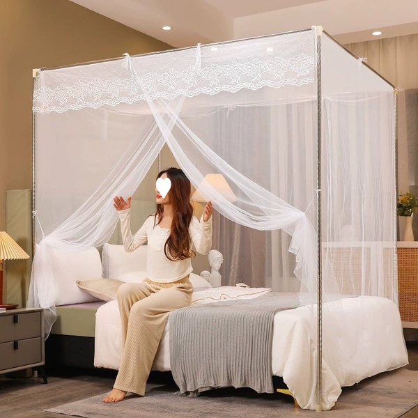 White mosquito net, tubing