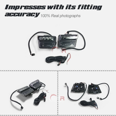 Suitable for Nissan GTR 2017 model, Big Surrounded - single-pack-front-bumper-daytime-running-lights-pair