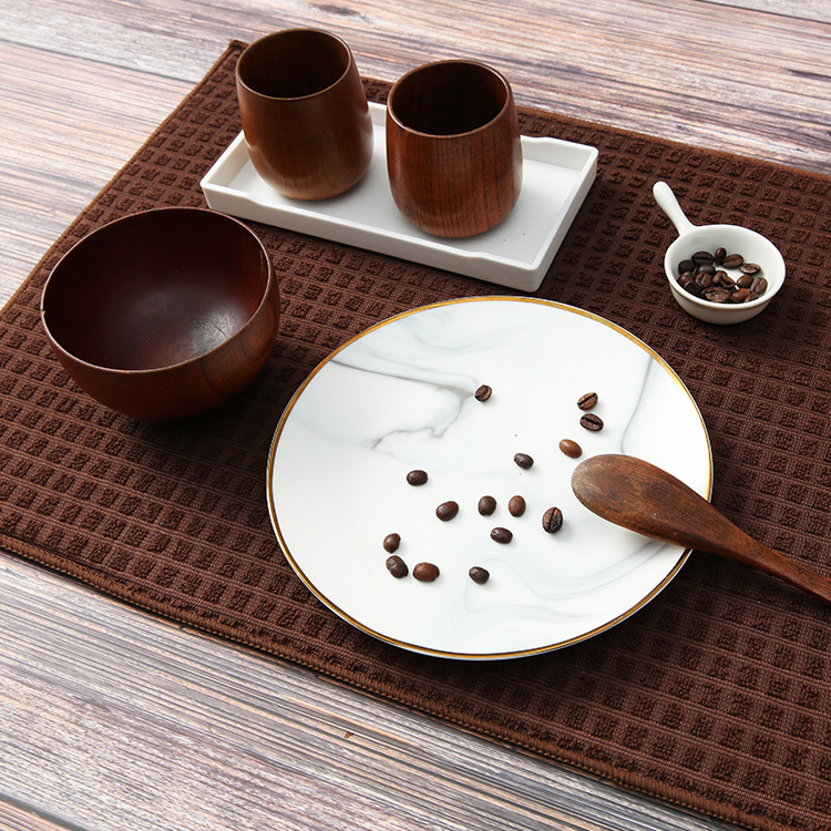 Los fabricantes suministran encimera de cocina estera de drenaje vajilla tazón placa estera absorbente estera de aislamiento térmico estera de la olla estera de la taza de agua esponja estera seca