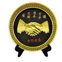 合作共赢炭雕工艺品活动会议庆典开门红摆件实用创意礼品定制批发