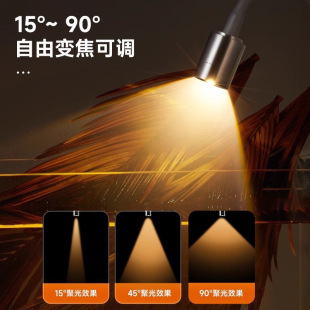 USB Spotlight for Fish Tank Landscaping, Timed Control, Stream Tank Led Fill Light