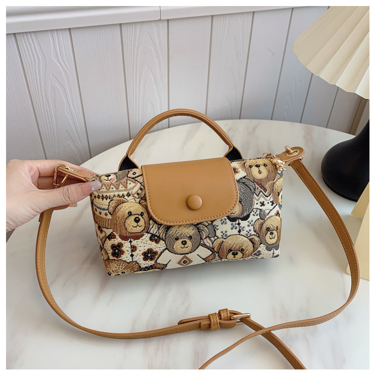 small bag women's bag Korean version ins style canvas bag trendy versatile women's shoulder messenger bag_voghion.com