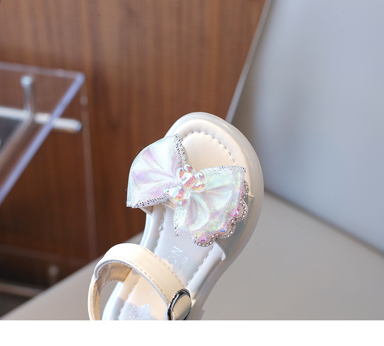 Sandali per ragazze 2024 primavera/estate nuova moda baby water diamond edizione coreana fiocco principessa suola morbida scarpe da ballo_voghion.com
