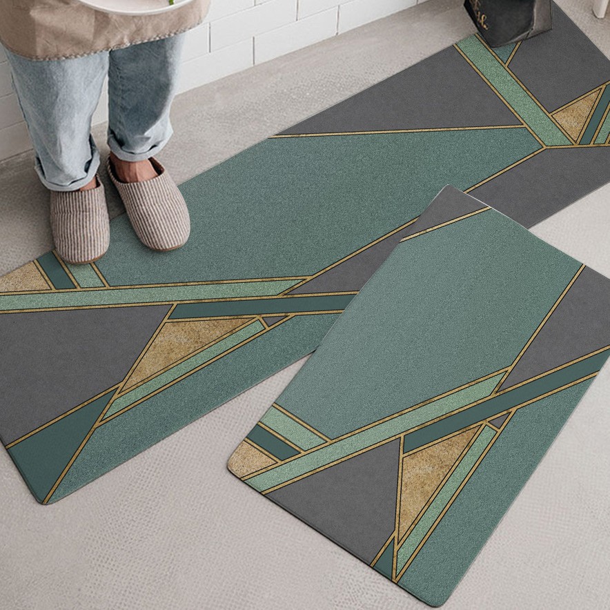 Geométrica ins Estilo nórdico cocina piso estera puerta Mat baño puerta Mat cocina alfombra absorbente