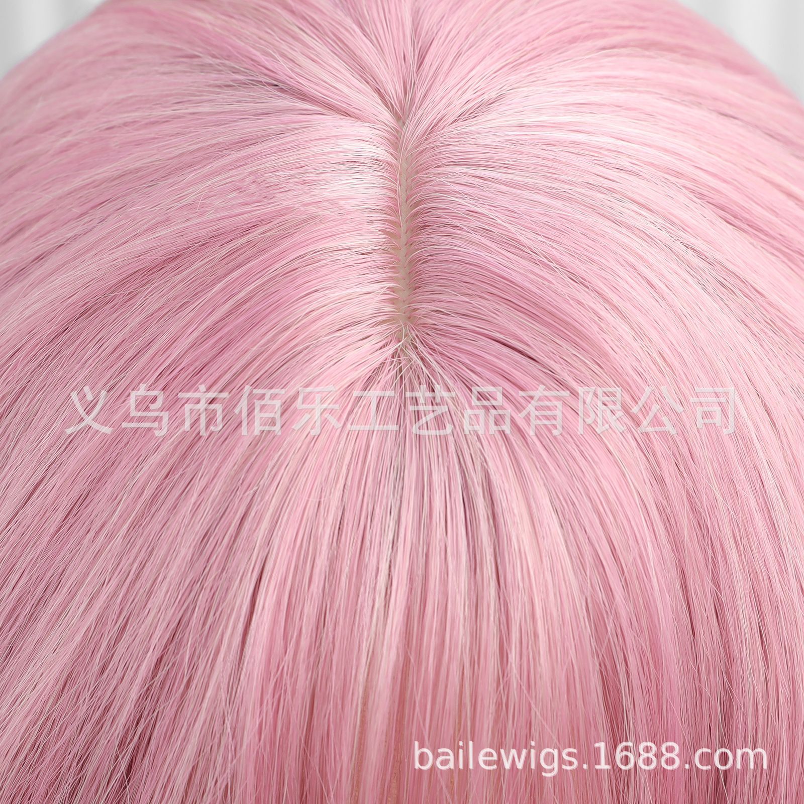 Transfronterizas pelucas rosa cabello largo rizado cabello de fibra química cabello de mujer al por mayor en stock