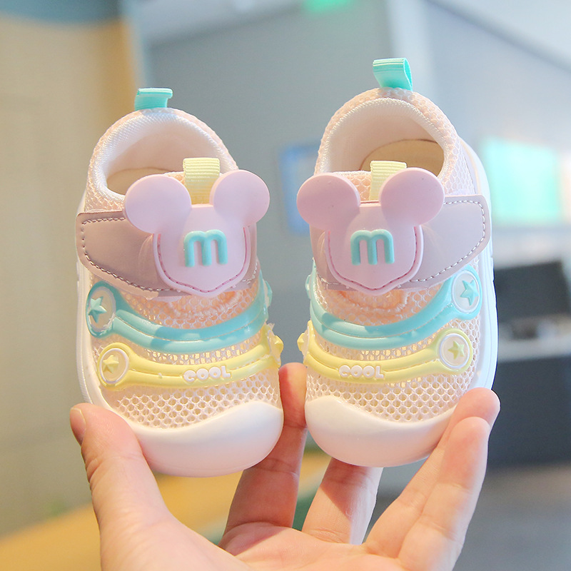 Baby soft soled toddler shoes 1-3 years old boys and girls baby non-slip anti-kick net shoes children breathable shoes steady shoes