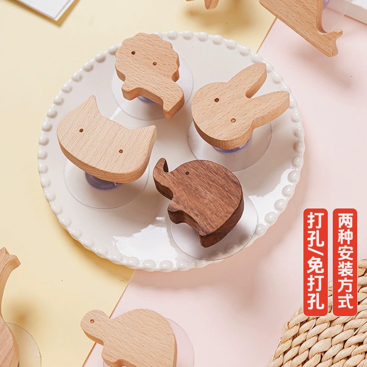 Ящик деревянная ручка деревянная ручка крюк бук спальня шкаф ручка без перфорации ручка ручка сплошной деревянный шкаф для детской комнаты