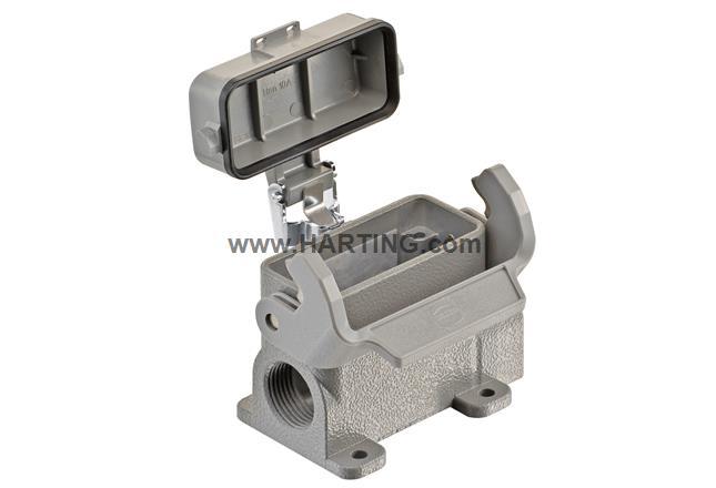 HARTING 19200100295 H10A下壳带盖边出线 哈厅 哈丁 浩亭 连接器