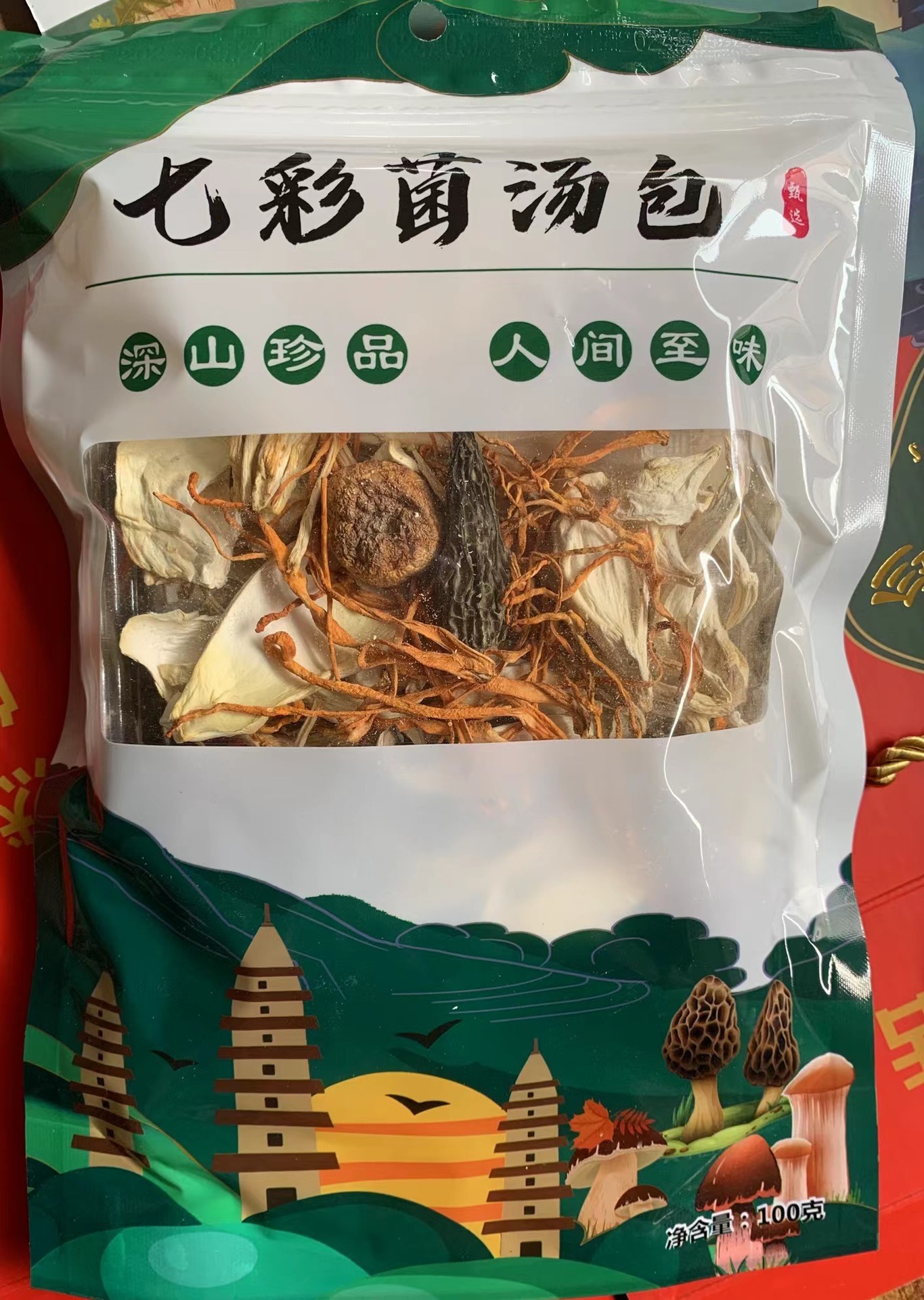 100g 다채로운 버섯 수프