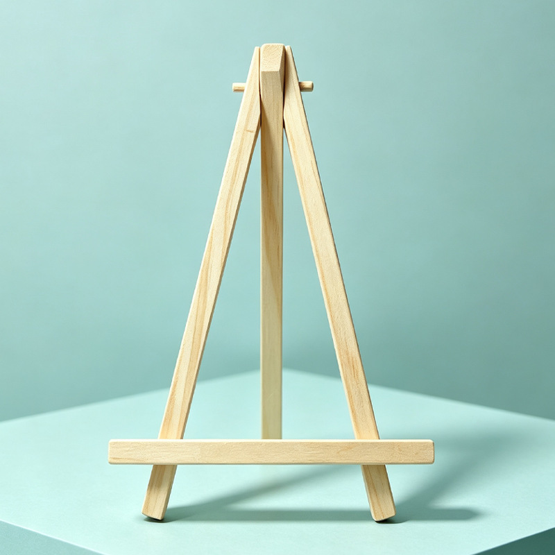 Mini wooden easel desktop tripod stand, painting board photo display solid wood stand, direct from the manufacturer