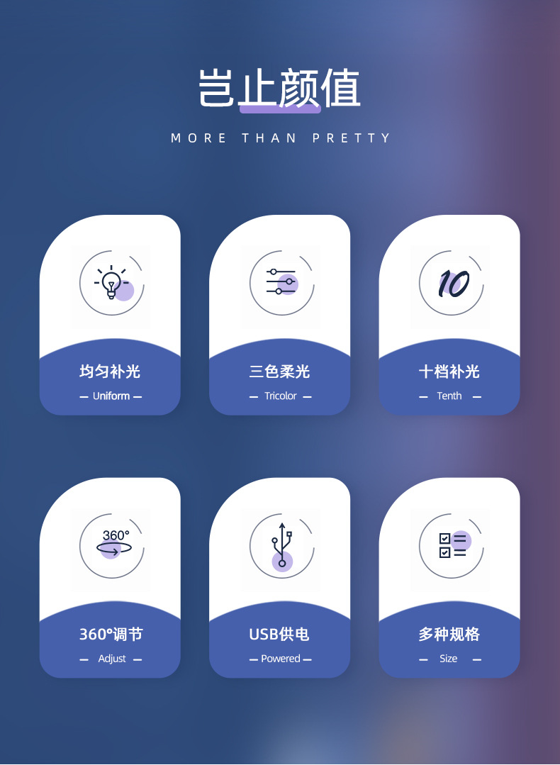 LED柔光手机补光灯6寸10寸18寸美颜环形灯直播器材摄影灯支架批发