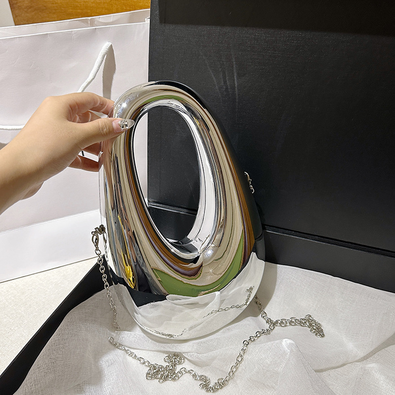 Simple y transparente bolso de hombro de estilo extranjero 2024 nuevo bolso de mujer de textura simple acrílico bolso de brazo portátil