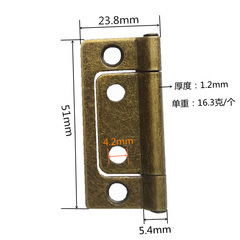Manufacturer wholesale retro double-leaf hinge indoor wooden door furniture hardware accessories silent 2-inch thickened loose-leaf hinge
