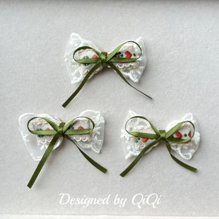 Fresh and Sweet Floral Lace Spring Bow Hairpin Mobile Phone Case Luggage Shoes and Socks Garment Accessories DIY Accessories