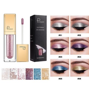 Amazon Cross-Border Popular Pudaier 18-Color Dazzling Eye Shadow Liquid Diamond Eye Shadow Pearlescent Eye Shadow Liquid Highlighter Liquid