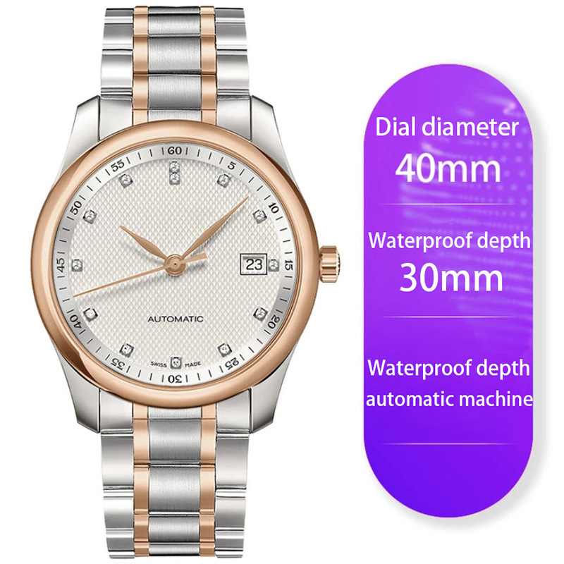 High-Quality Watch by Famous Watchmaker, Classic Three-Hand Design, Fashionable Ultra-Thin Steel Band, Fully Automatic Mechanical Men's Watch, Danny Road Classic Model