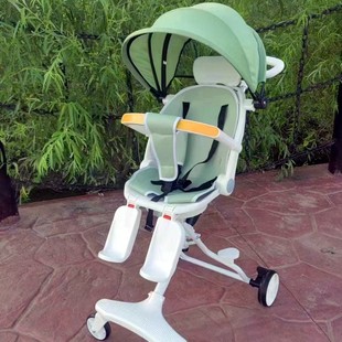 Baby walking gadget four-wheel children's infant two-way reclining trolley foldable children's stroller 1-6 years old