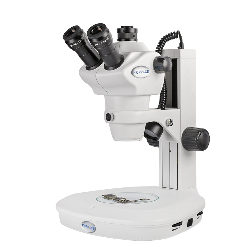 批发 8X-50X三目连续变倍立体显微镜 大视场广角 目镜上下LED照明