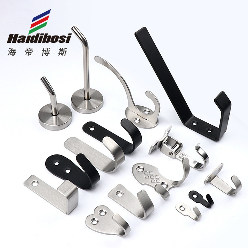 Clothes Hook Stainless Steel Black Single Hook Cabinet Coat Hook Bedroom Door Rear Hook Bathroom Kitchen Hardware Pendant Clothes Hook Stainless Steel Black Single Hook Cabinet Coat Hook Bedroom Door Rear Hook Bathroom Kitchen Hardware Pendant