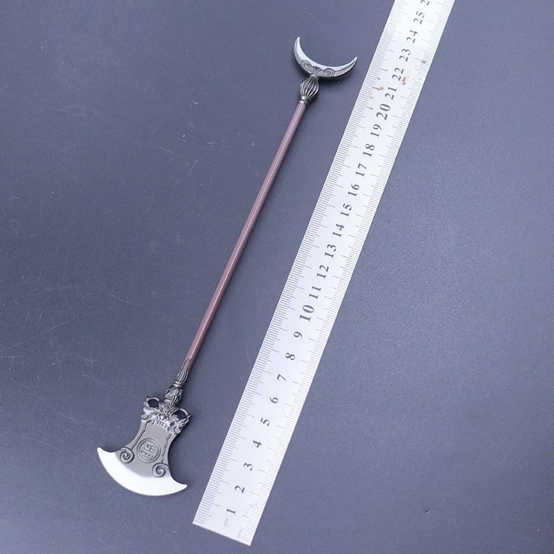 古代冷兵器水滸伝22cm魯智深水磨鉄禅杖金属秘蔵工芸品模型置物｜1688