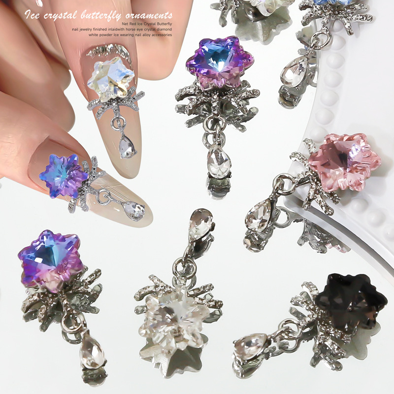 New Fantasy Snowflake Pendant Chain Nail Art Accessories Super Flash Alloy Diamond Light Luxury Nail Art Accessories Nail Decoration New Fantasy Snowflake Pendant Chain Nail Art Accessories Super Flash Alloy Diamond Light Luxury Nail Art Accessories Nail Decoration