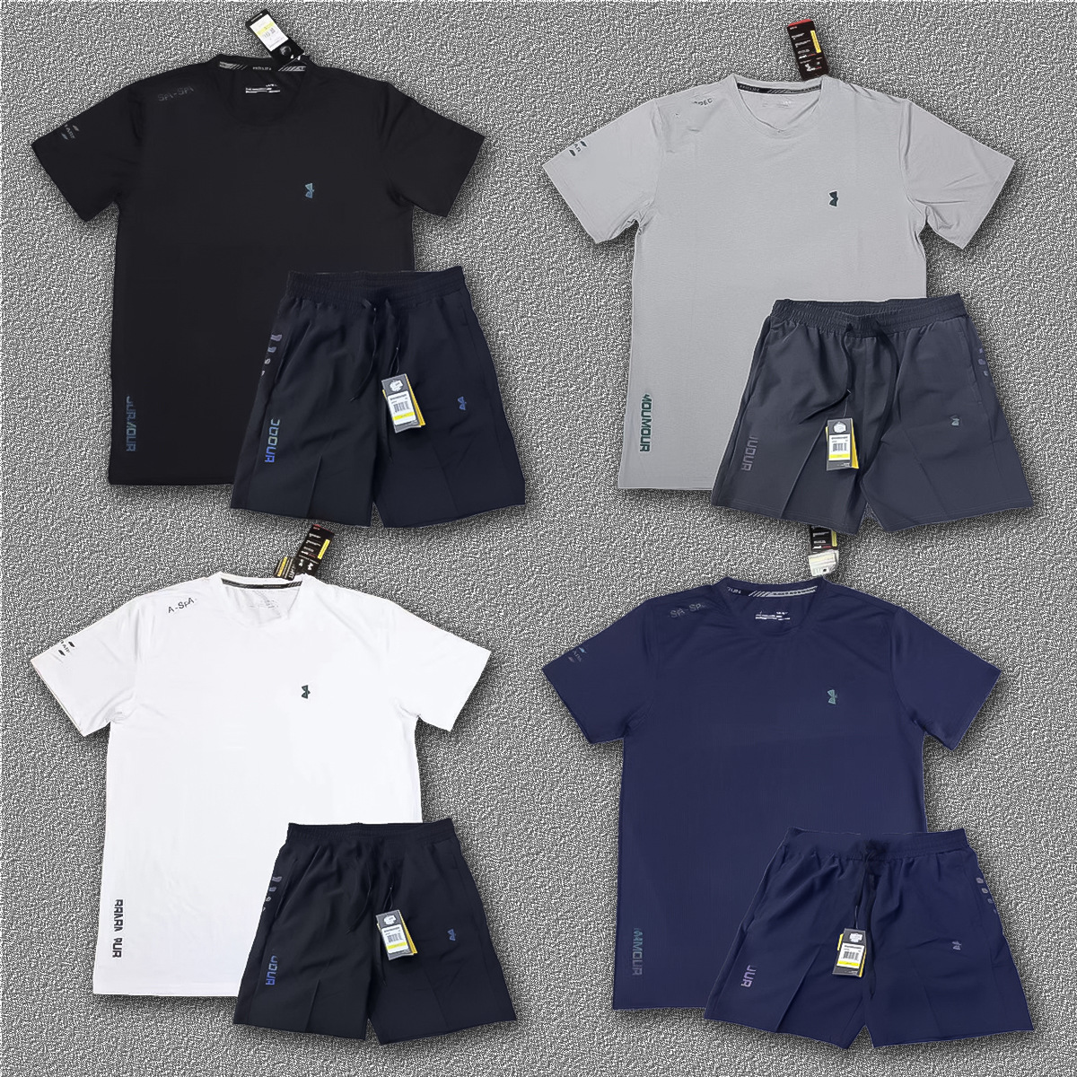 跨境薄款欧美冰丝短袖t恤男夏季圆领速干衣宽松健身运动休闲上衣