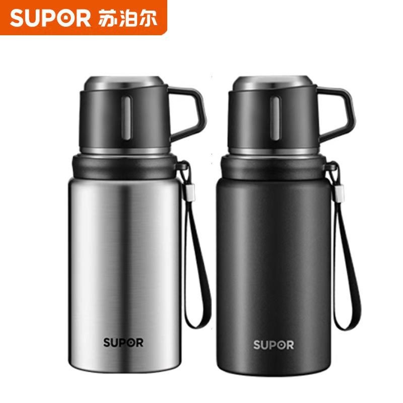 Supor 316L stainless steel thermos travel kettle, large-capacity water cup, portable outdoor car water kettle, hot water bottle