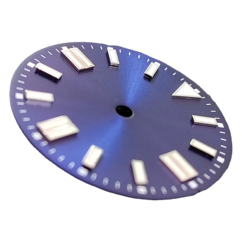 Циферблат солнцезащитный узор полосы циферблат для ногтей зеленый светящийся циферблат подходит для автоматического движения NH35 8215 2836