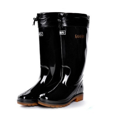 正品回力男款高筒雨鞋可拆卸加棉保暖皮口牛筋防水劳保雨靴857批