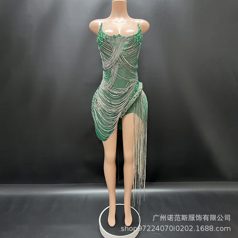 NOCANCE Comercio exterior Exportación diamante vestido sexy de lujo brillante elegante vestido de noche rendimiento Reunión Anual image 9