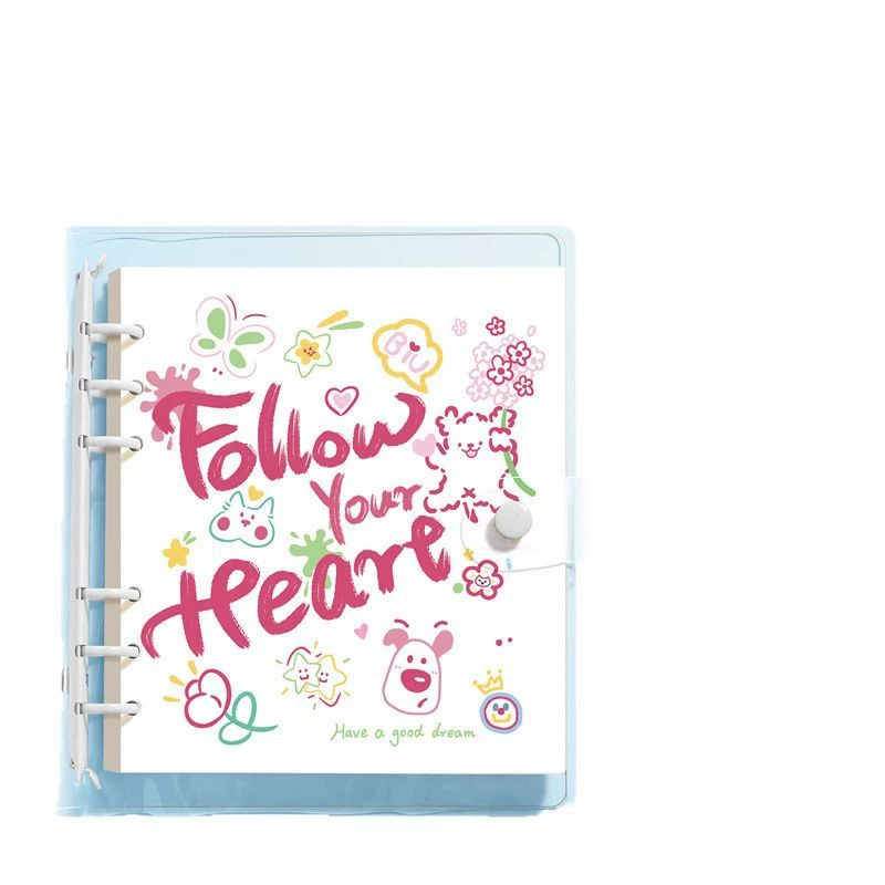 Loose-leaf Square Notebook, Removable Refill (60 sheets), Soft Gradient Cover, Increased Thickness